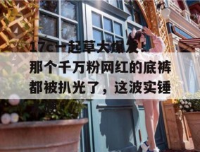 17c一起草大爆发！那个千万粉网红的底裤都被扒光了，这波实锤太硬！